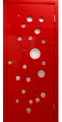 Дверь межкомнатная Бубль-1 ПО, красный глянец