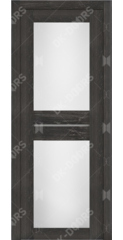 Дверь межкомнатная, царговая D-6 ПО, дуб шале серебро