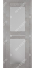 Дверь межкомнатная, царговая D-6 ПО, софт серый