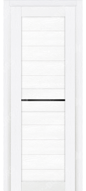 Дверь межкомнатная, царговая D-7 ПО, софт белый