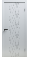 Дверь межкомнатная Дизайн-12 ПГ, белый матовый