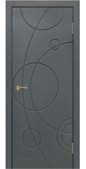 Дверь межкомнатная Дизайн-15 ПГ, графит