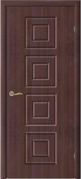 Дверь межкомнатная Домино-4 ПГ, махагон классический