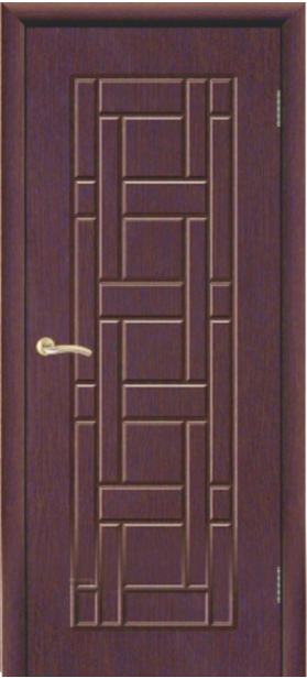 Дверь межкомнатная Домино-7 ПГ, махагон классический