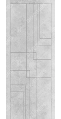 Дверь межкомнатная Геометрия-6 ПО, бетон снежный