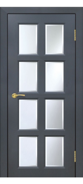 Дверь межкомнатная Палермо-1 ПО, софт графит