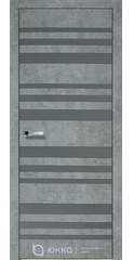 Дверь межкомнатная Платинум-12 ПО, бетон темный