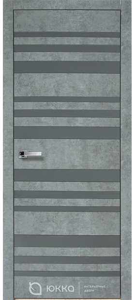 Дверь межкомнатная Платинум-12 ПО, бетон темный