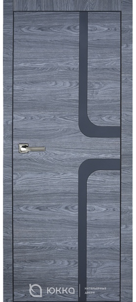 Дверь межкомнатная Платинум-15 ПО, вяз каньон графит