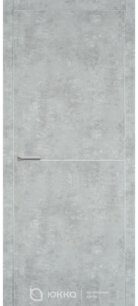 Дверь межкомнатная Платинум-24 ПГ, бетон светлый