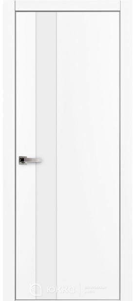 Дверь межкомнатная Платинум-5 ПО, лакобель ультра белая